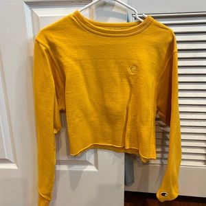 Champion yellow cropped sweatshirt